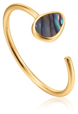 ANIA HAIE TIDAL ABALONE ADJUSTABLE RING R027-02G